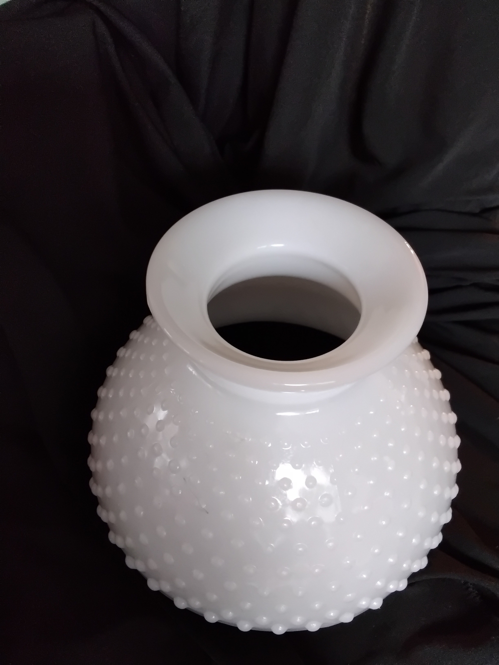 Vintage White Hobnail Milk Glass Vase - Elegant Home Accent